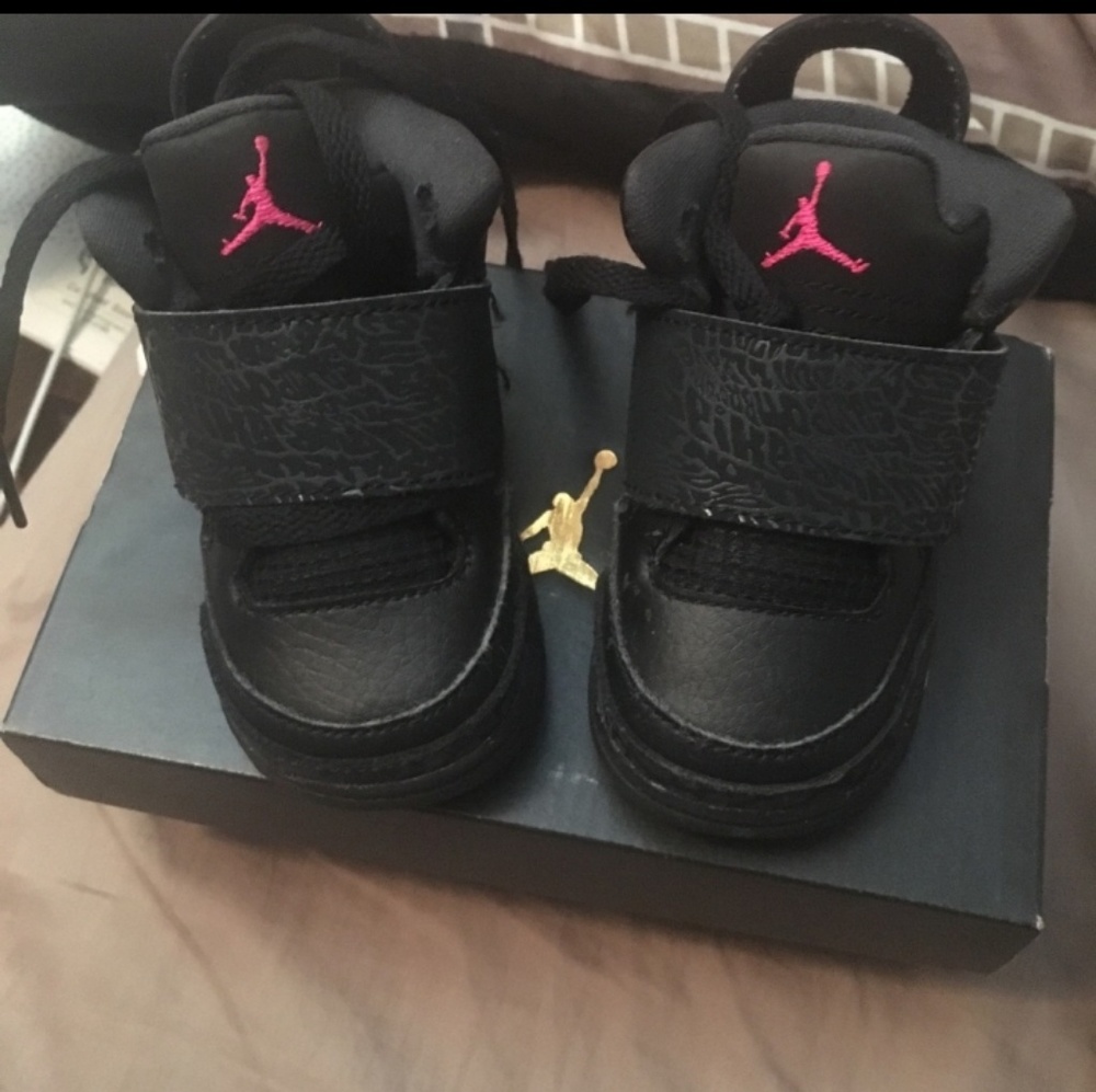Pink & black toddler Jordan's